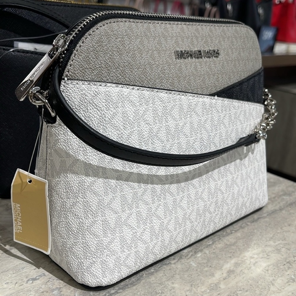 Michael Kors Jet Set Travel Crossbody Bag | Colorblock Signature Logo | NWT - Picture 6 of 9
